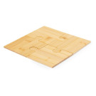 Set de 4 posavasos de bambú en forma de puzle