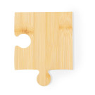 Set de 4 posavasos de bambú en forma de puzle
