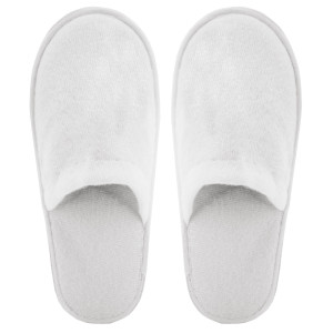 Zapatilla de rizo de algodón blanca