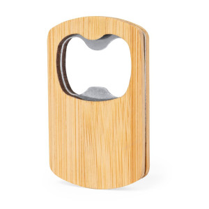 Abrebotellas de bambú con imán 2