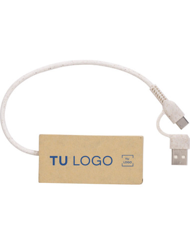 Hub USB Ecológico: Personalizado para Regalos Empresariales Únicos