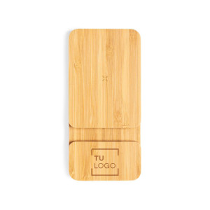 Powerbank de Bambú con Cargador Inalámbrico 15W 2