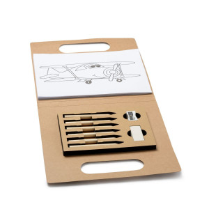 Set para colorear en carpeta de cartón reciclado con asas 2