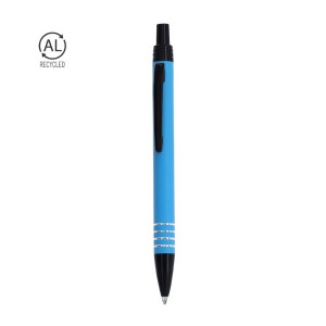 Bolígrafo en aluminio reciclado con detalles negros 2