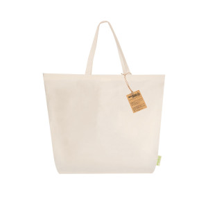 Bolsa de algodón reciclado de 220g/m2 con fuelle 2
