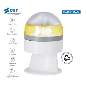 Luz de emergencia V16 geolocalizada para vehículos