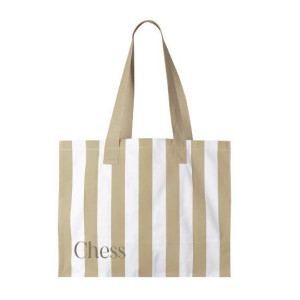 Bolsa shopper a rayas de algodón reciclado de 310gr