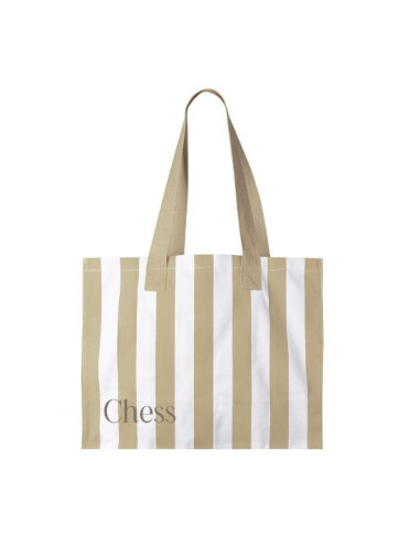 Bolsa shopper a rayas de algodón reciclado de 310gr