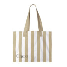 Bolsa shopper a rayas de algodón reciclado de 310gr