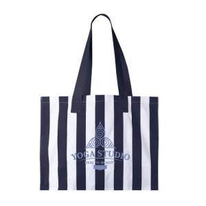 Bolsa shopper a rayas de algodón reciclado de 310gr 2