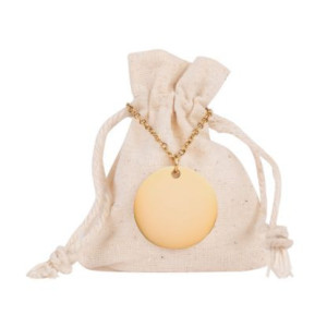 Colgante redondo dorado 2