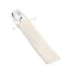 Juego de cubiertos de acero inox con mangos de madera