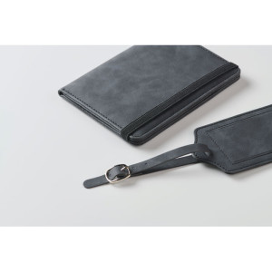 Set de porta pasaporte e identificador de maleta de PU