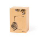Vaso térmico de cristal de borosilicato de doble pared con tapa 350ml