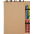 Libreta tapa blanda A5 con ceras de colores
