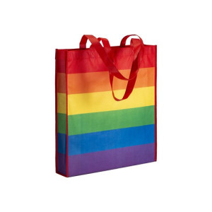 Bolsa arcoiris LGTBI de RPET con asas largas 2