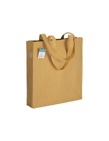 Bolsa de algodón reciclado 280 g/m2 con fuelle Bolsa de algodón reciclado 280 g/m2 con fuelle