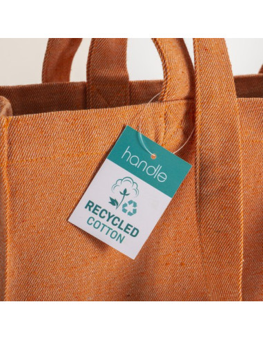 Bolsa de algodón reciclado 280 g/m2 con fuelle Bolsa de algodón reciclado 280 g/m2 con fuelle