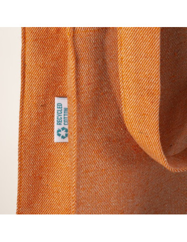 Bolsa de algodón reciclado 280 g/m2 con fuelle Bolsa de algodón reciclado 280 g/m2 con fuelle