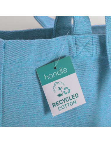 Bolsa de algodón reciclado 280 g/m2 con fuelle Bolsa de algodón reciclado 280 g/m2 con fuelle