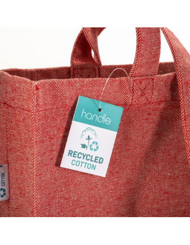 Bolsa de algodón reciclado 280 g/m2 con fuelle Bolsa de algodón reciclado 280 g/m2 con fuelle