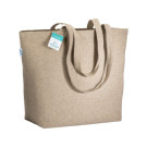 Bolsa de algodón reciclado XL de 280g/m2 con fuelle