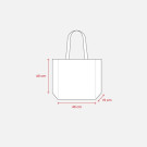 Bolsa shopper XL de algodón reciclado 280g con asas de colores