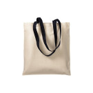 Bolsa de algodón color natural 220gr con asas de colores