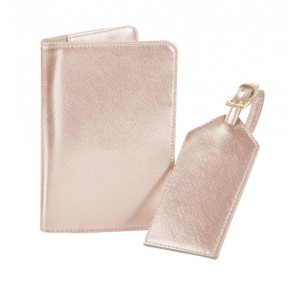 Set de viaje funda de pasaporte e identificador de maleta 2