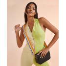 Bolso cruzado de PU acabado Saffiano