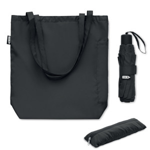 Paraguas plegable de rPET antiviento Ø 100cm con bolsa shopper 2