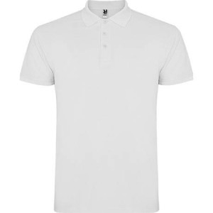 Polo blanco de manga corta blanco para hombre Star