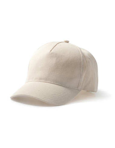 Gorra de 5 paneles de algodón orgánico 100%
