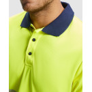 Polo técnico de alta visibilidad de manga corta Vega