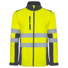 Chaqueta de softshell bicolor de alta visibilidad Antares