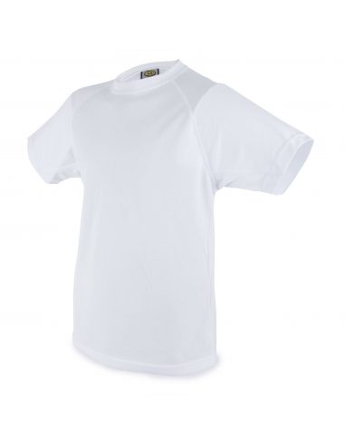 Camiseta técnica infantil blanca