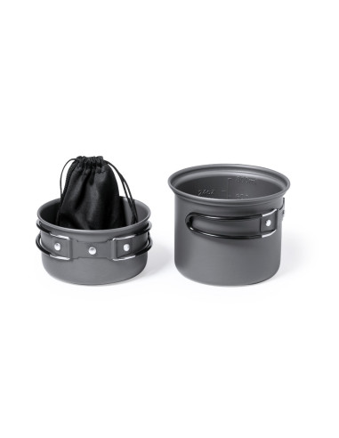 Set de menaje para camping compacto