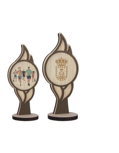 Trofeo llama de madera