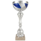 Copa deportiva alta con cinta azul