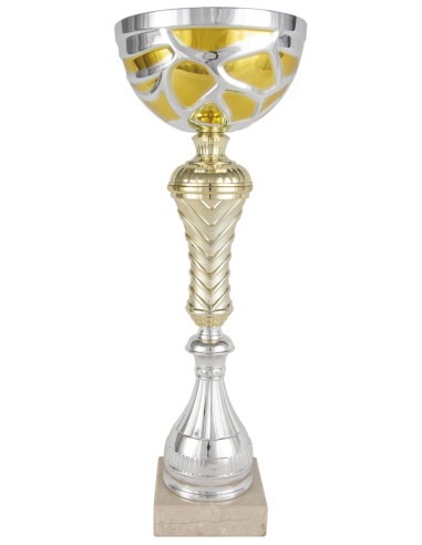Copa trofeo dorada Paperino con base de mármol