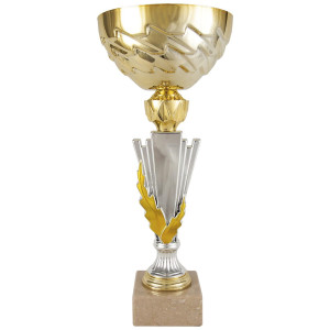 Copa deportiva rayo y espiga dorada
