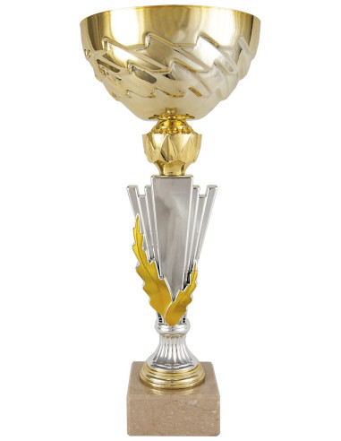 Copa deportiva rayo y espiga dorada