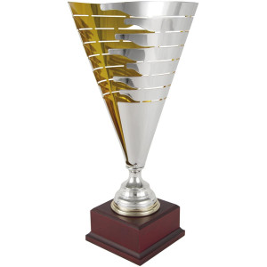 Copa deportiva tipo pergamino degradado