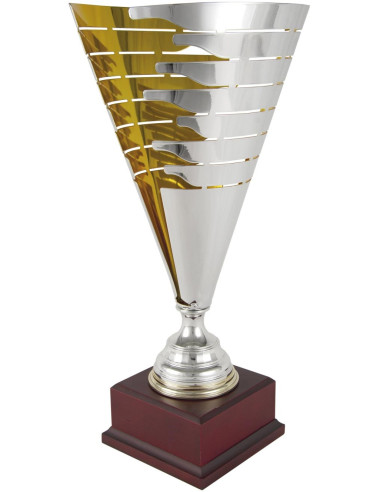 Copa deportiva tipo pergamino degradado