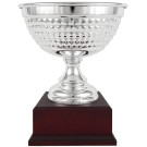 Copa deportiva ensaladera perlas con base de madera
