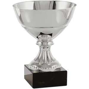 Copa deportiva ensaladera lisa plateada