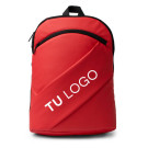 Mochila de cuero sintético con bolsillo para portátil 15"