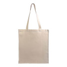 Bolsa de algodón color natural 220gr con fuelle y asas largas