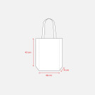 Bolsa de algodón color natural 220gr con fuelle y asas largas