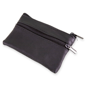 Monedero llavero de piel | Monedero de piel negro 2